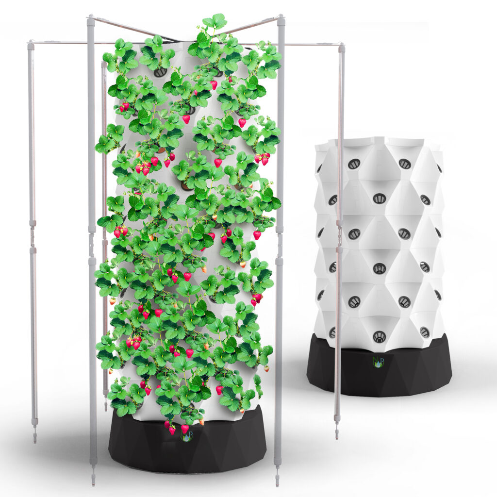 Hydroponic Garden Tower with LED Grow Lights