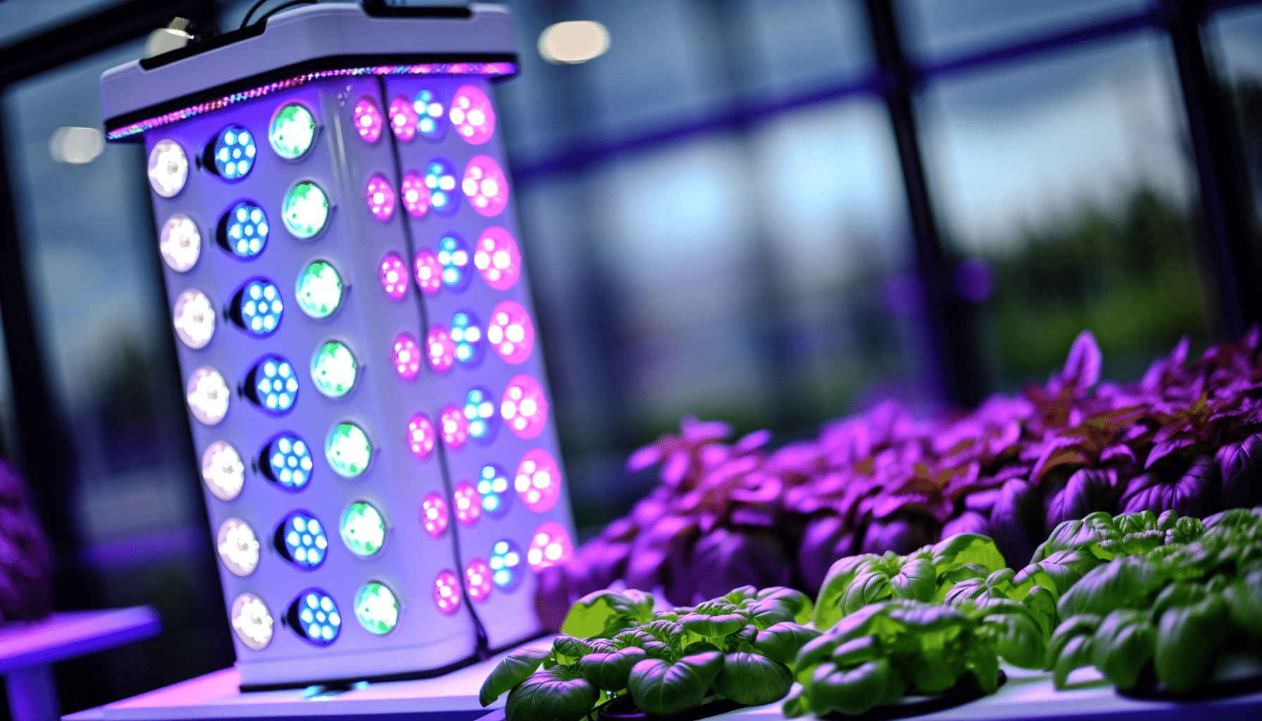 Advanced LED Grow Lights for Indoor Gardening (visualization purpose only)