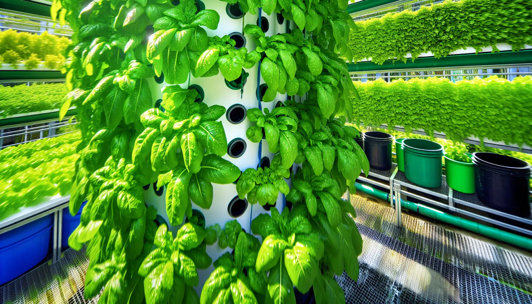 Sustainable-hydroponic-tower-conserving-water-and-promoting-eco-friendly-food-production