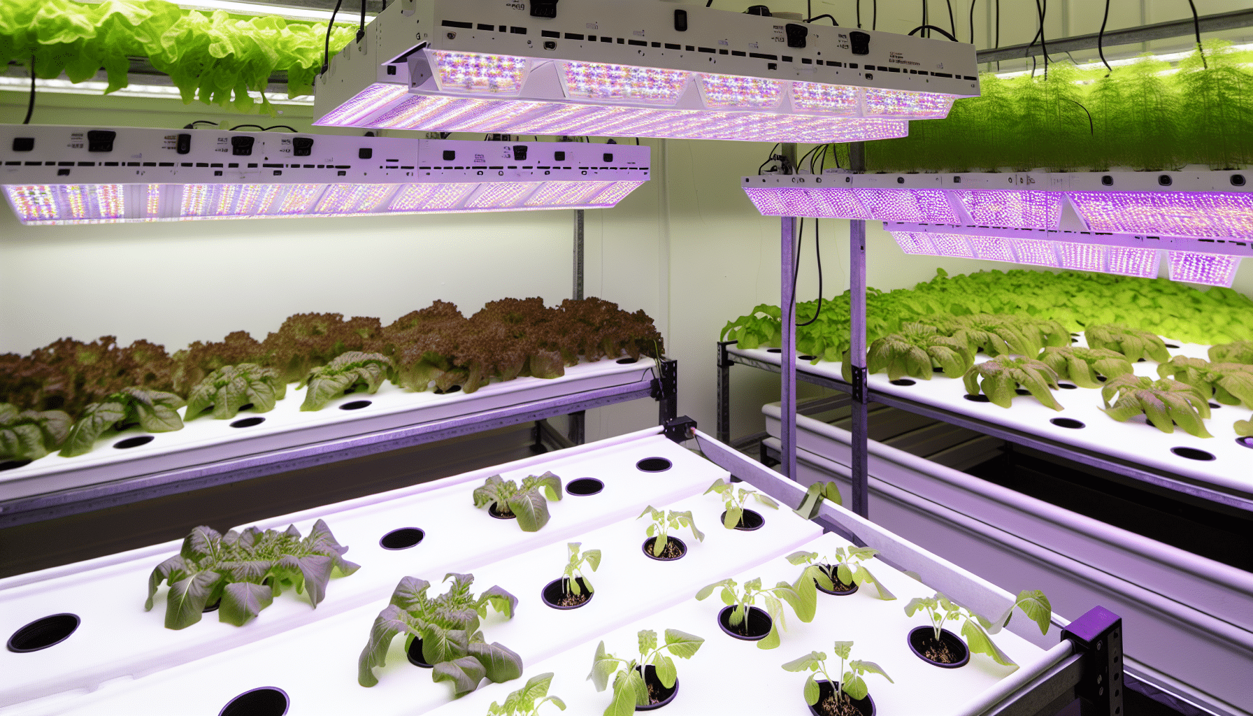 Optimizing hydroponic system with grow lights
