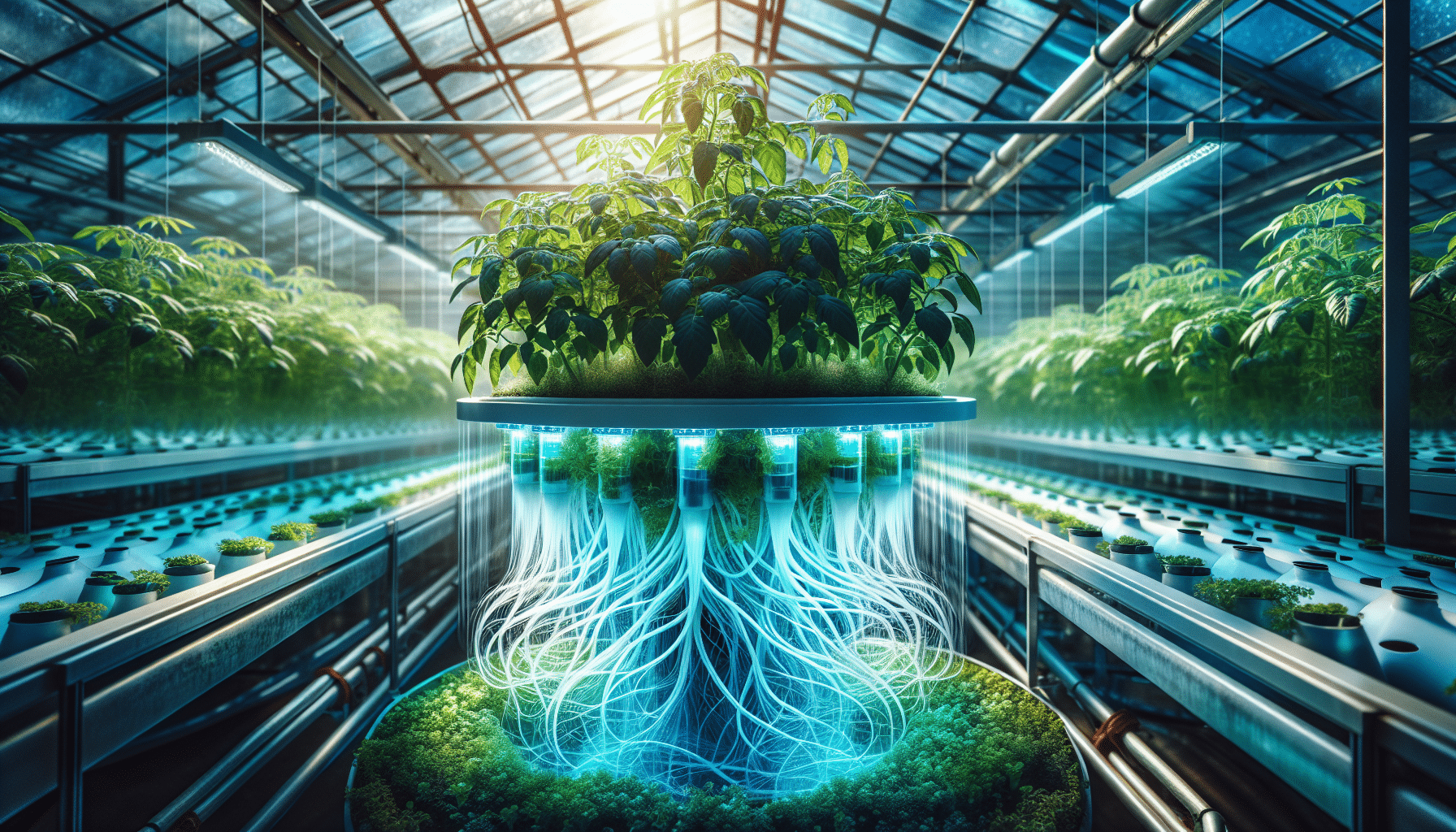 Hydroponic system with nutrient-rich solutions