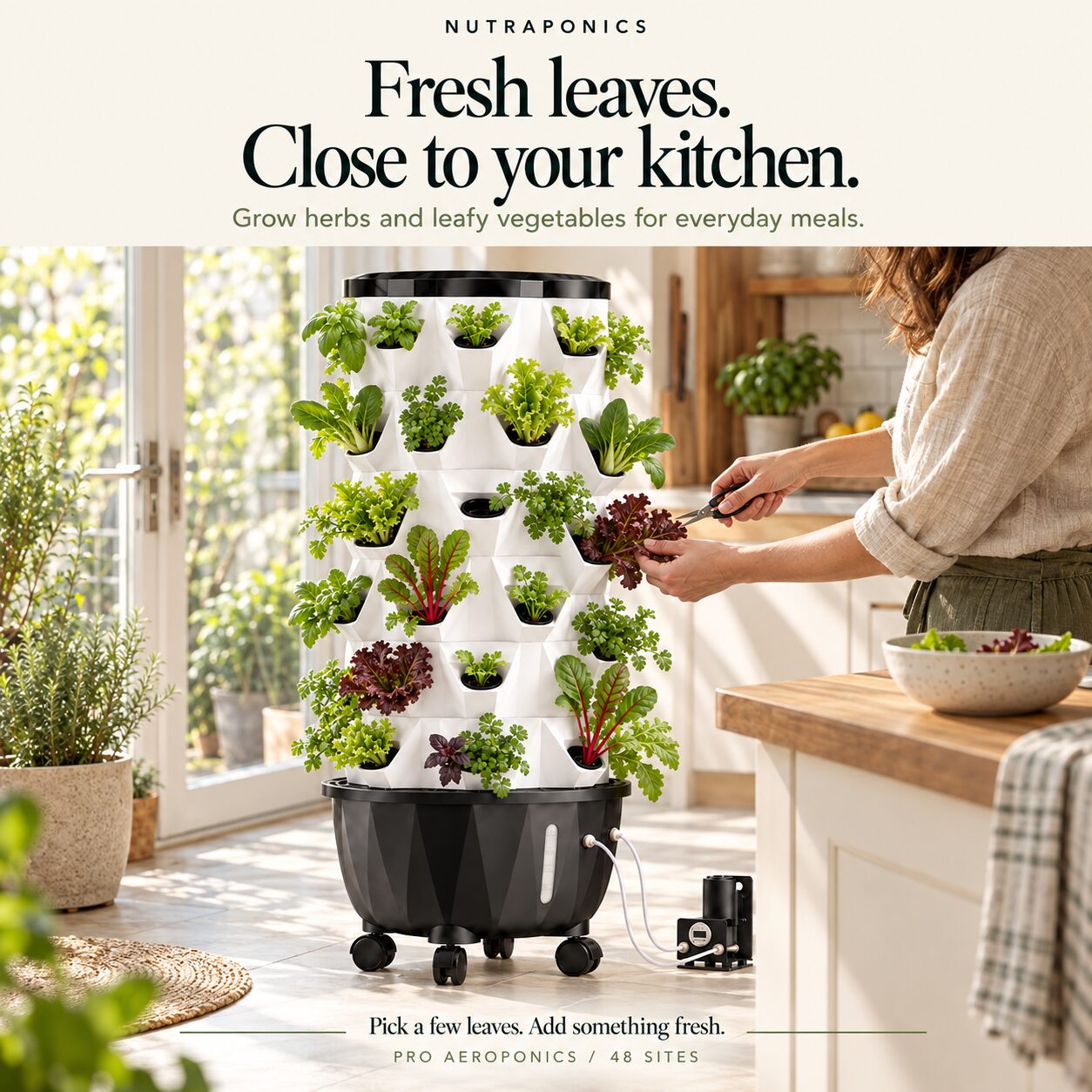 Hydroponics Growing Systems Pro AeroTower — High-Pressure Aeroponics Growing System (48 Pots) - Image 5