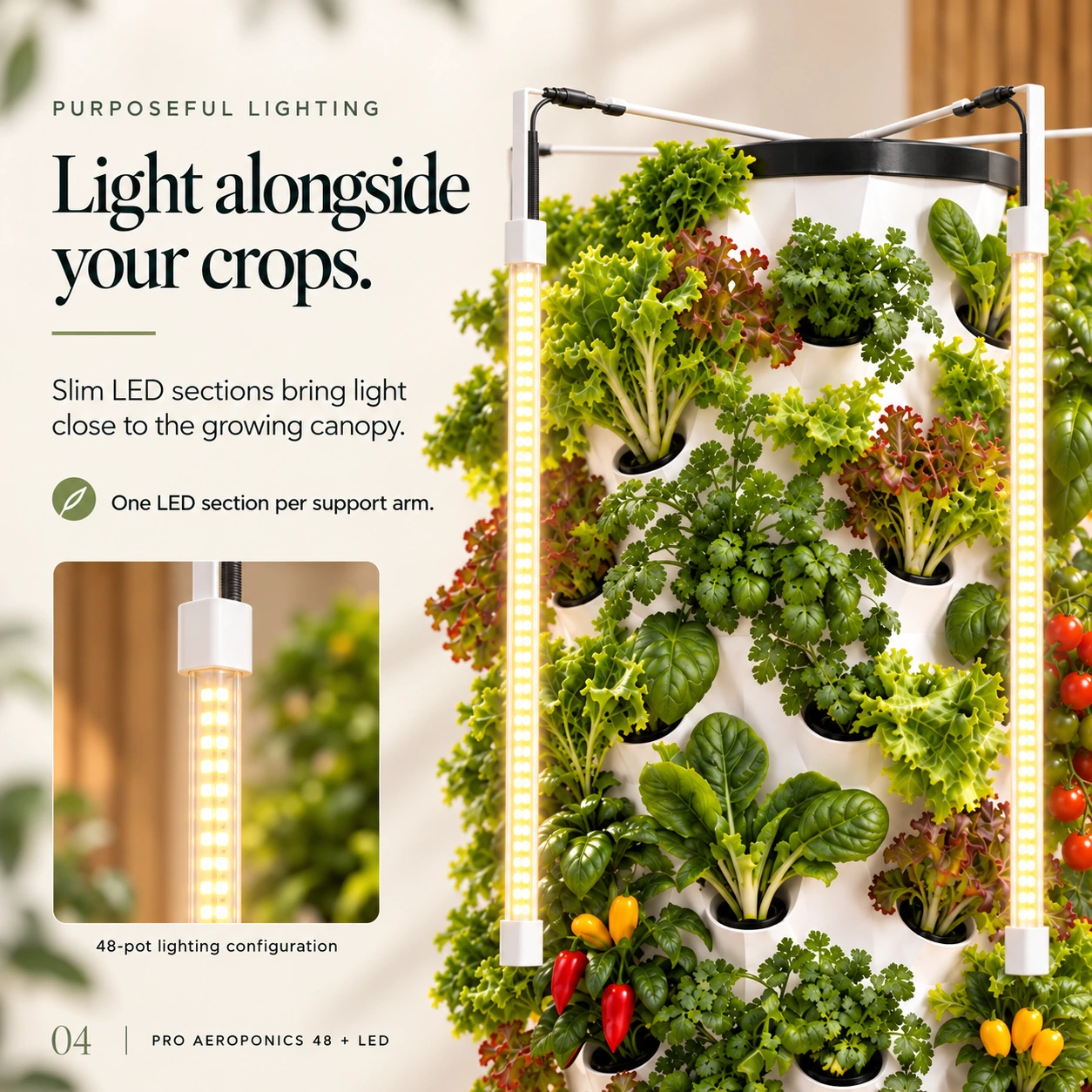 Hydroponics Growing Systems Pro AeroTower — High-Pressure Aeroponics Growing System (48 Pots) - Image 16