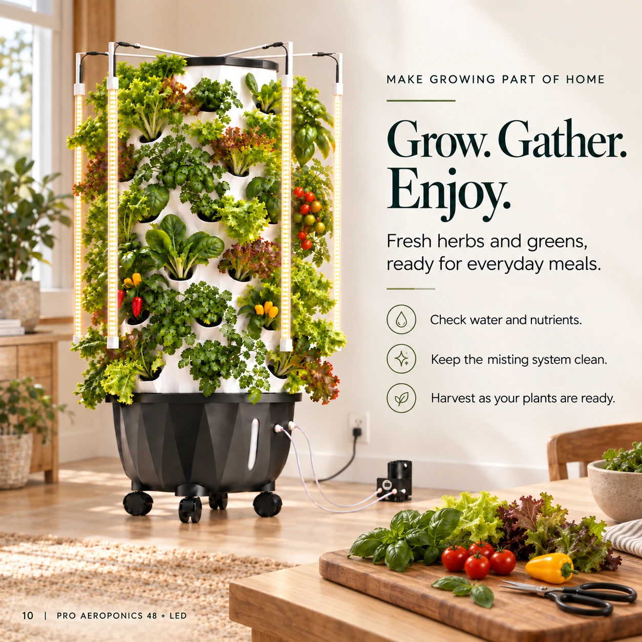 Hydroponics Growing Systems Pro AeroTower — High-Pressure Aeroponics Growing System (48 Pots) - Image 22