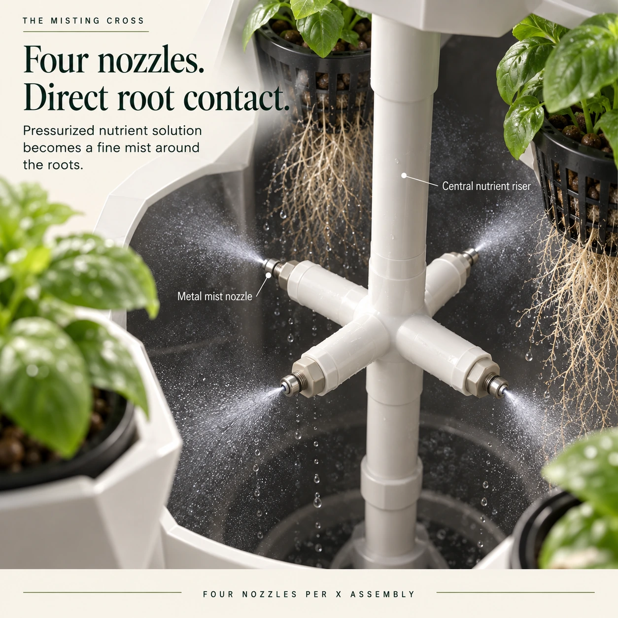 Hydroponics Growing Systems Pro AeroTower — High-Pressure Aeroponics Growing System (48 Pots) - Image 24
