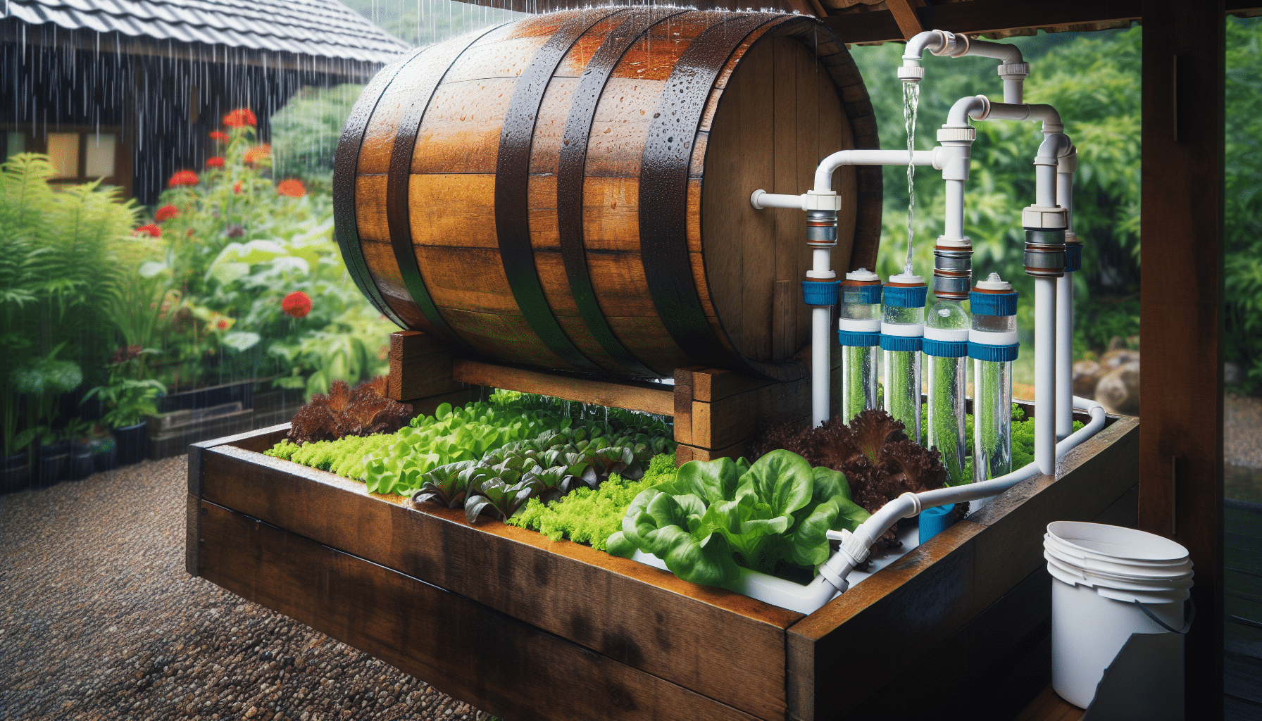 Rainwater collection for hydroponic use