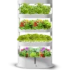 Nutraponics Tray Tower Hydroponics Growing System with LED Grow Lights - Automated Setup & Remote Control for Easy Use - Eat Fresh Home-Grown Herbs, Fruits and Veggies (4 Tier)