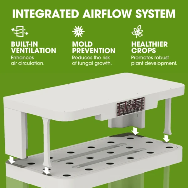 NutraTower Garden Hydroponic Growing System – 72 Planting Sites, LED Daylights, Automated Indoor Garden Kit with Germination Bed, Mist Spraying Technology & Controlled Ventilation - Image 10