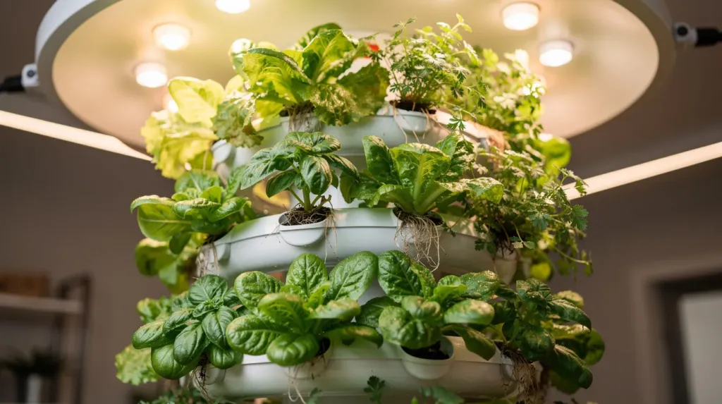 AI rendered hydroponic planter with herbs