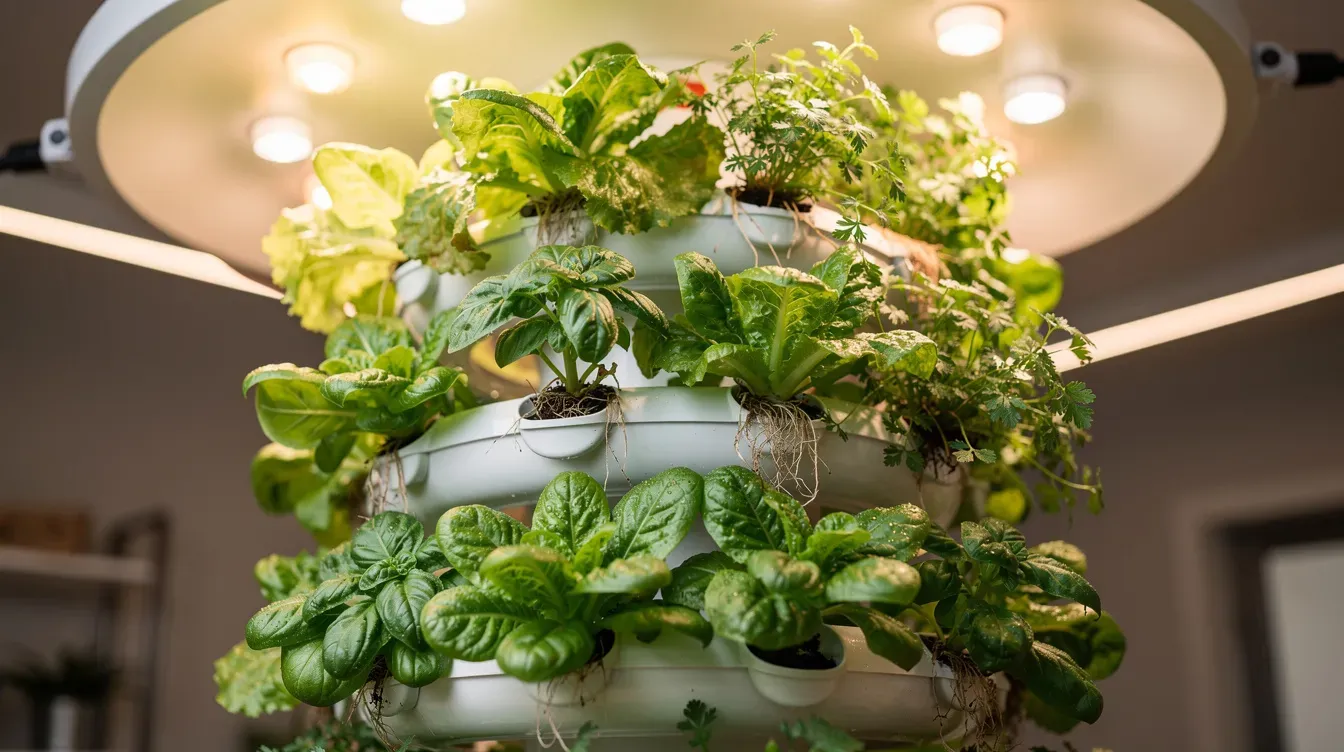 AI rendered hydroponic planter with herbs