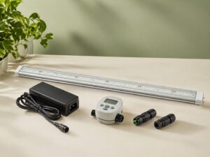 LED grow light bar with timer and power supply