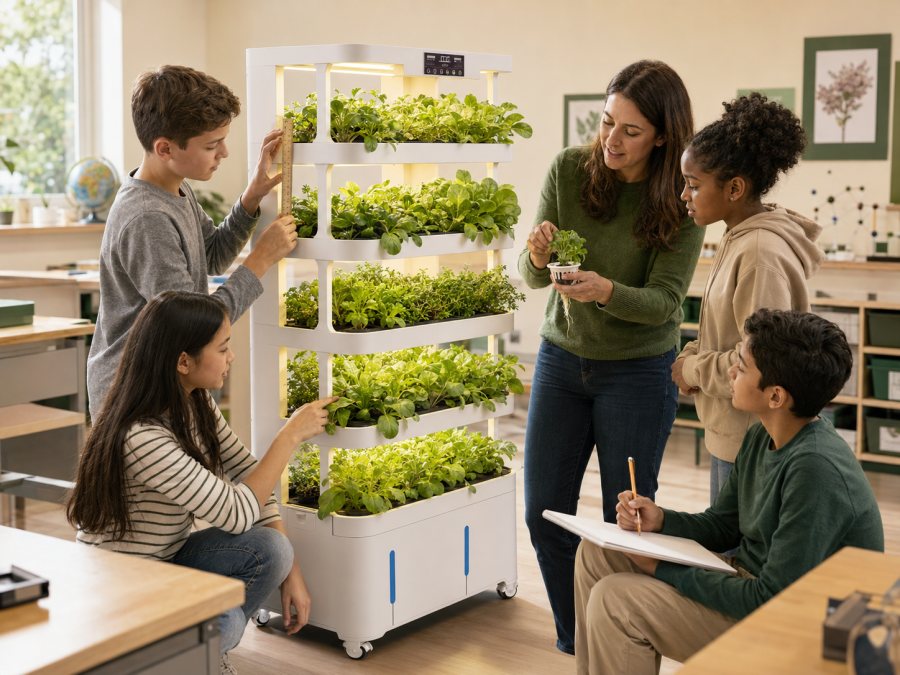 Hands-on hydroponics in science class