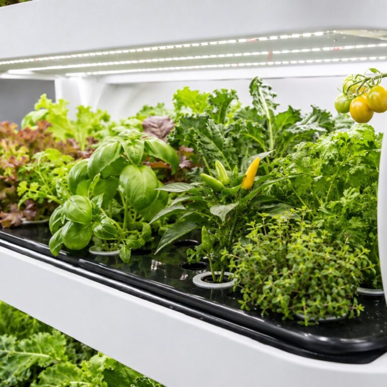 Pro Shelf greens growing beneath its integrated full-spectrum LED bars.