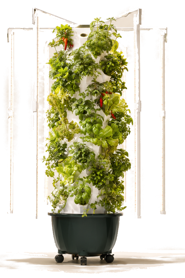 Nutraponics Pro Tower Garden with LED lighting