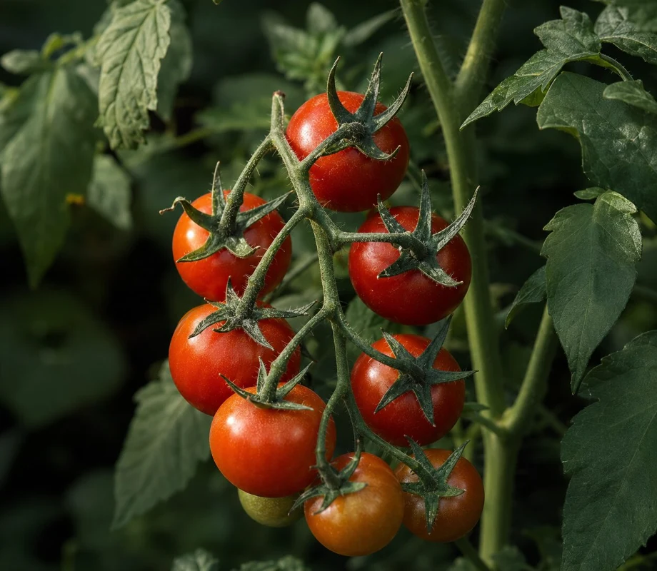 Cherry Tomatoes growing indoors
