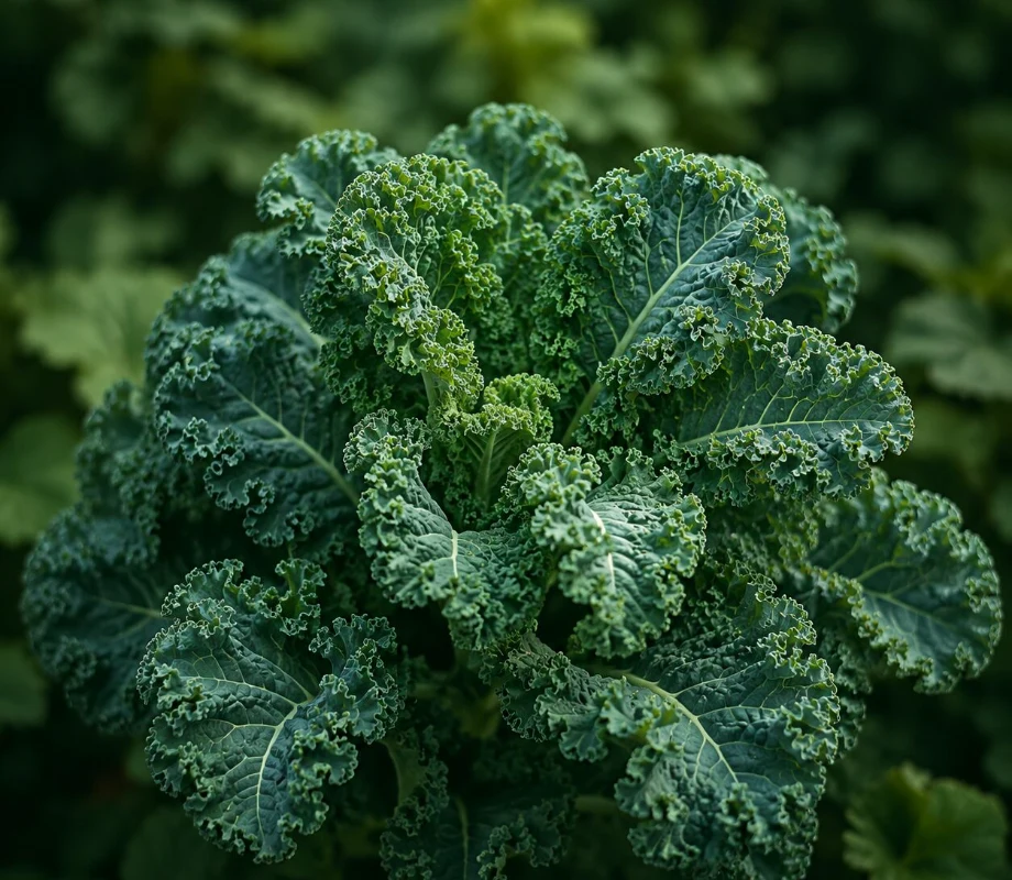 Kale growing indoors