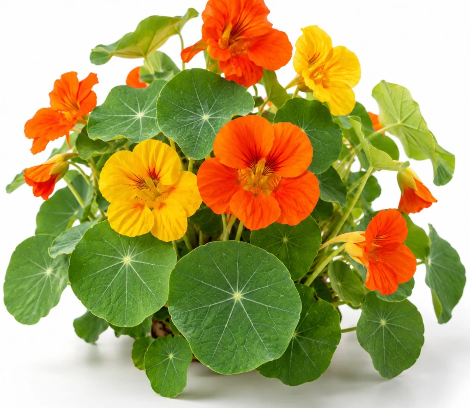 Nasturtium growing indoors
