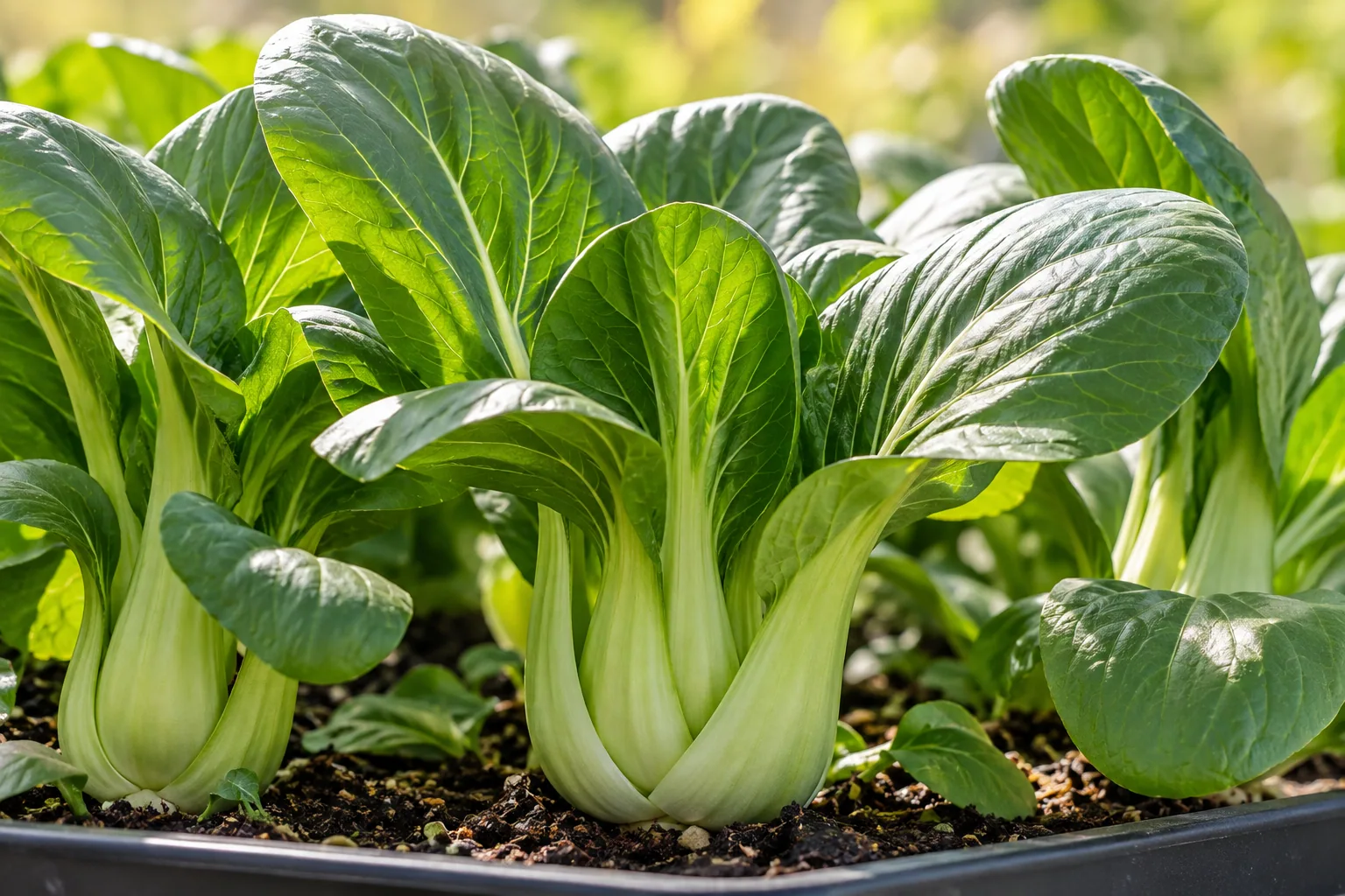 Bok Choy growing indoors