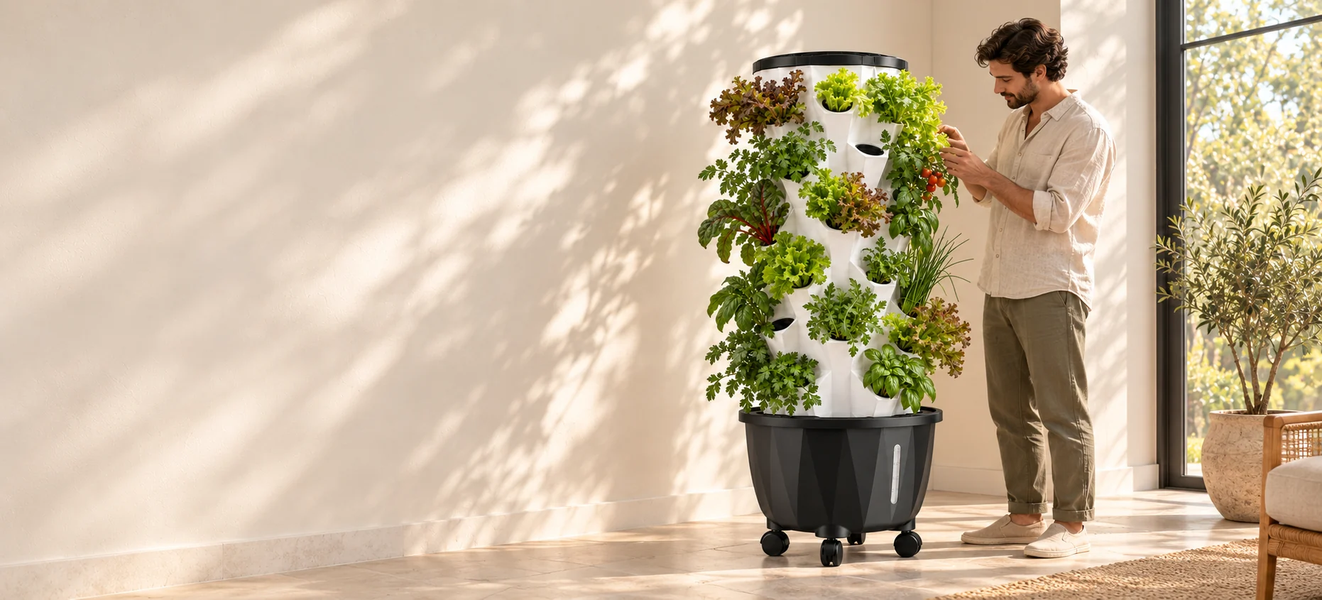Illustrative in-use setting with Pro Tower Garden