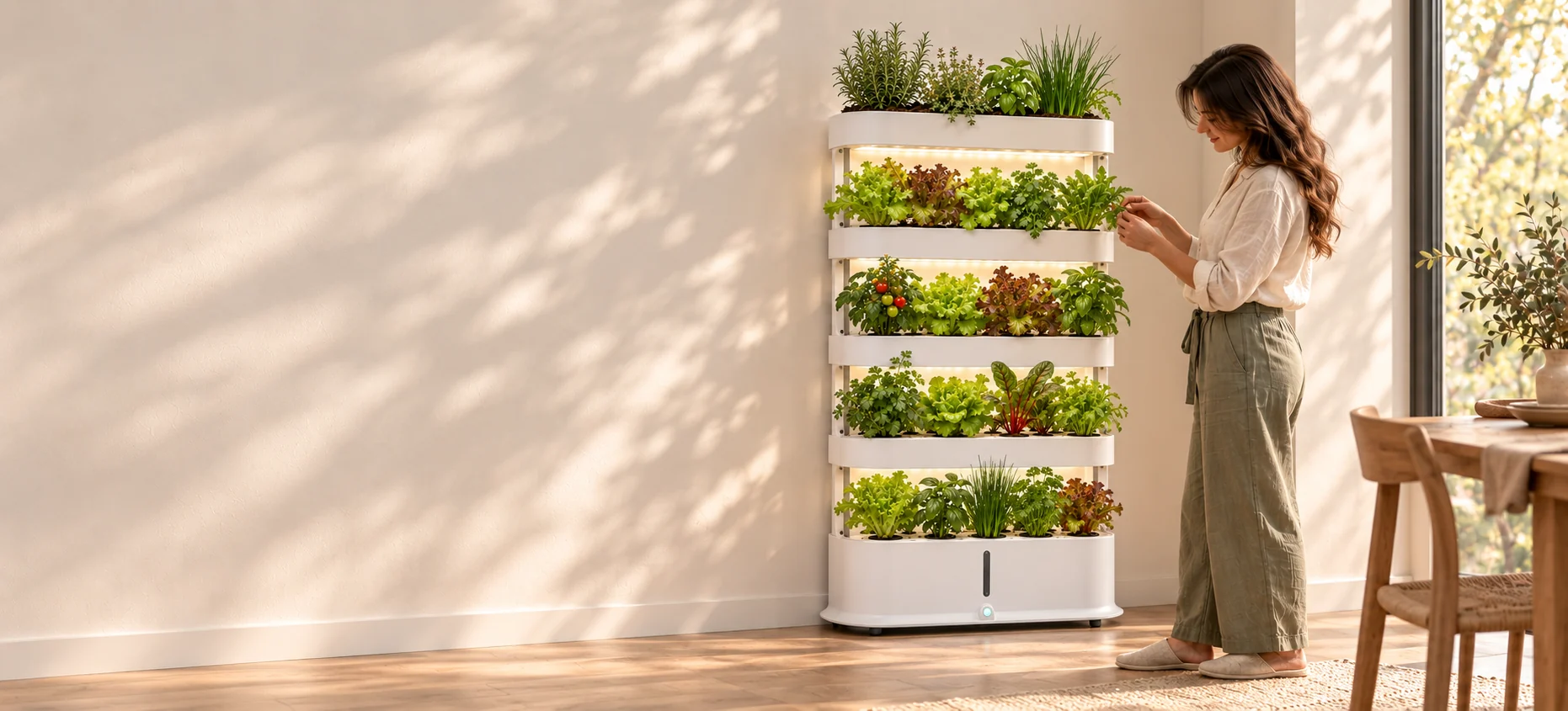 Illustrative in-use setting with Tray Tower 4-Tier