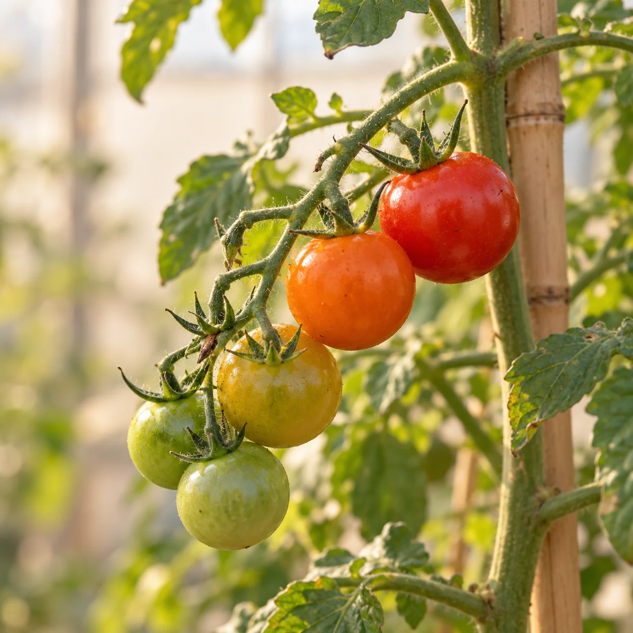 Fruiting crops in an illustrative growing scene.